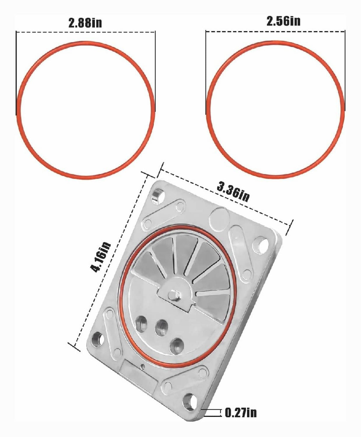Solid Spare Air Compressor Valve Plate Z-AC-0032 AC0032 for Porter Cable Steel+Aluminum New