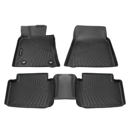Solidspare Set for Toyota Camry 2018-2024 All Weather Waterproof Floor Liner Mats TPE Black