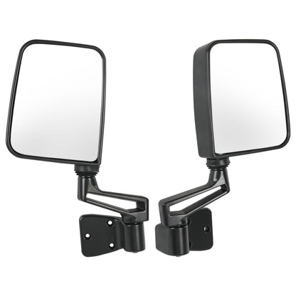 Solidspare Manual Side View Black Door Mirrors pair For 87-02 Jeep Wrangler Pair Set