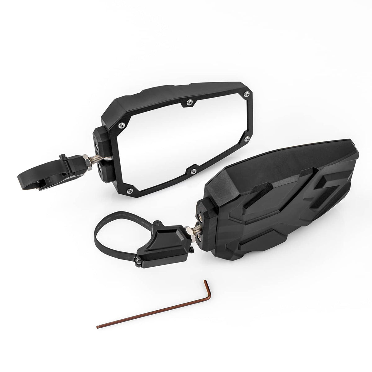 Solidspare 1.5"-2" UTV Rear View Side Mirrors For Polaris RZR Can-Am Yamaha Kawasaki Mule