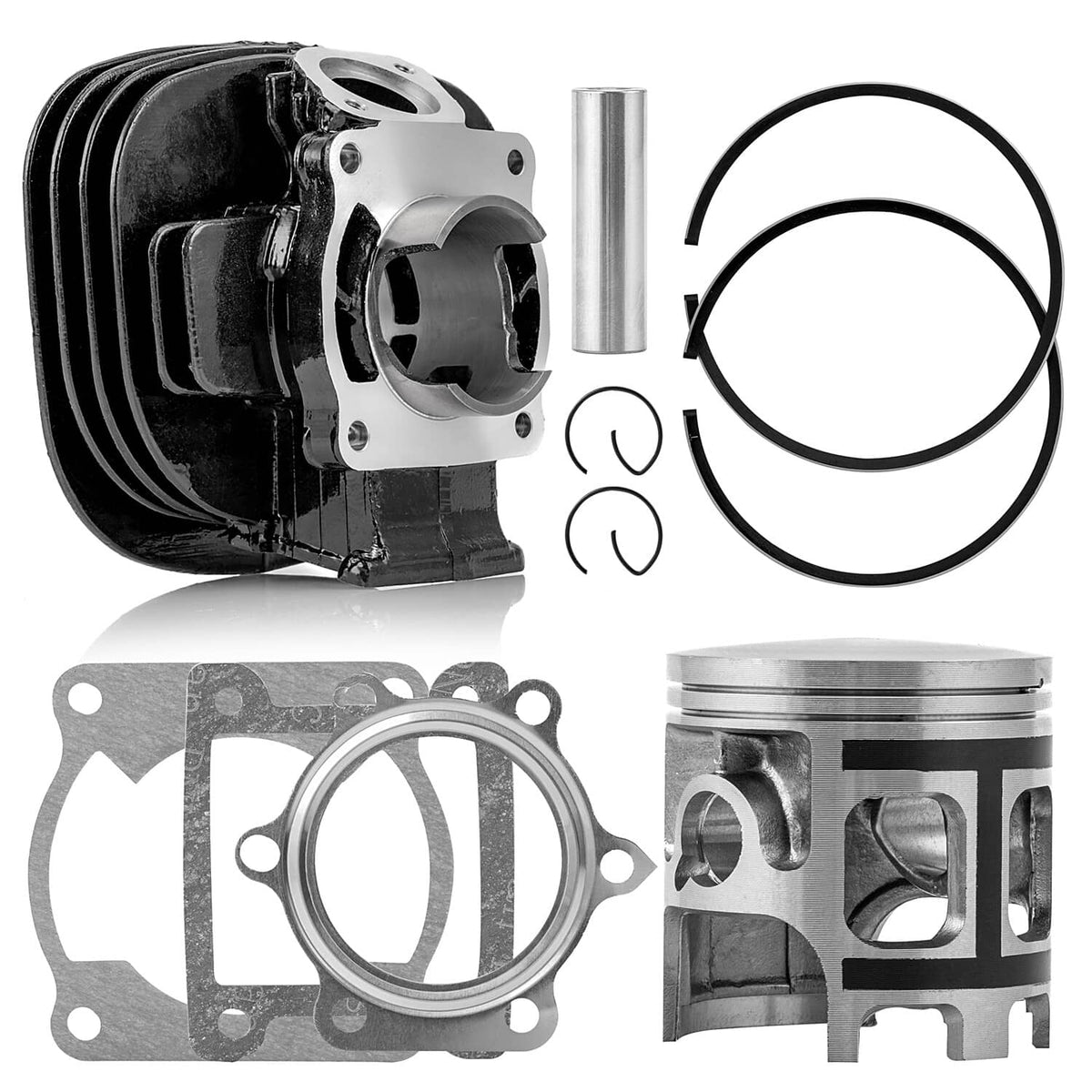 Solidspare Cylinder Piston Crank Motor Rebuild Gasket Kit for Yamaha Blaster 200 1988-06