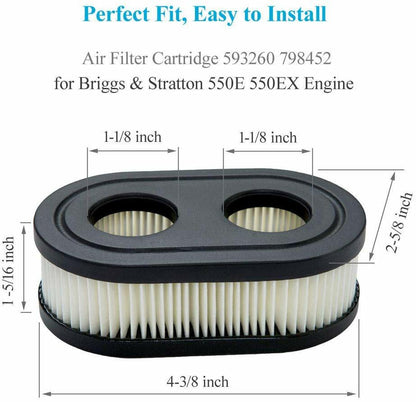 AIR FILTER FOR BRIGGS & STRATTON 4247 5432 5432K 09P702  593260 798452 595191