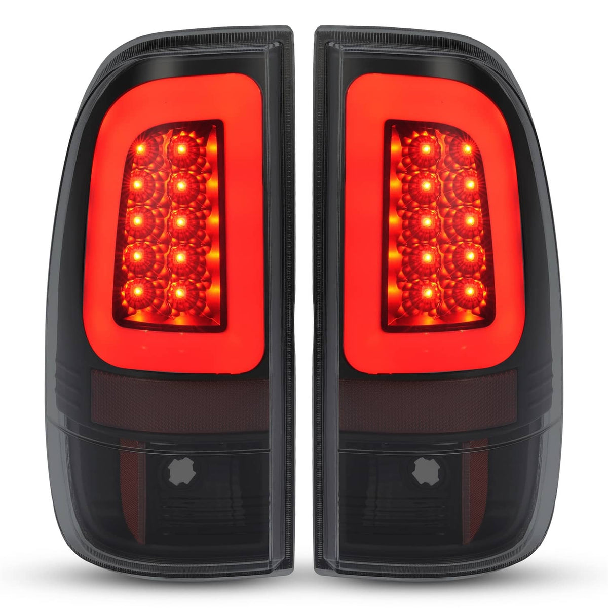 Solid Spare For Ford F250 F350 F450 2008-2016 SD SuperDuty LED Bar Tail Lights Black Smoke