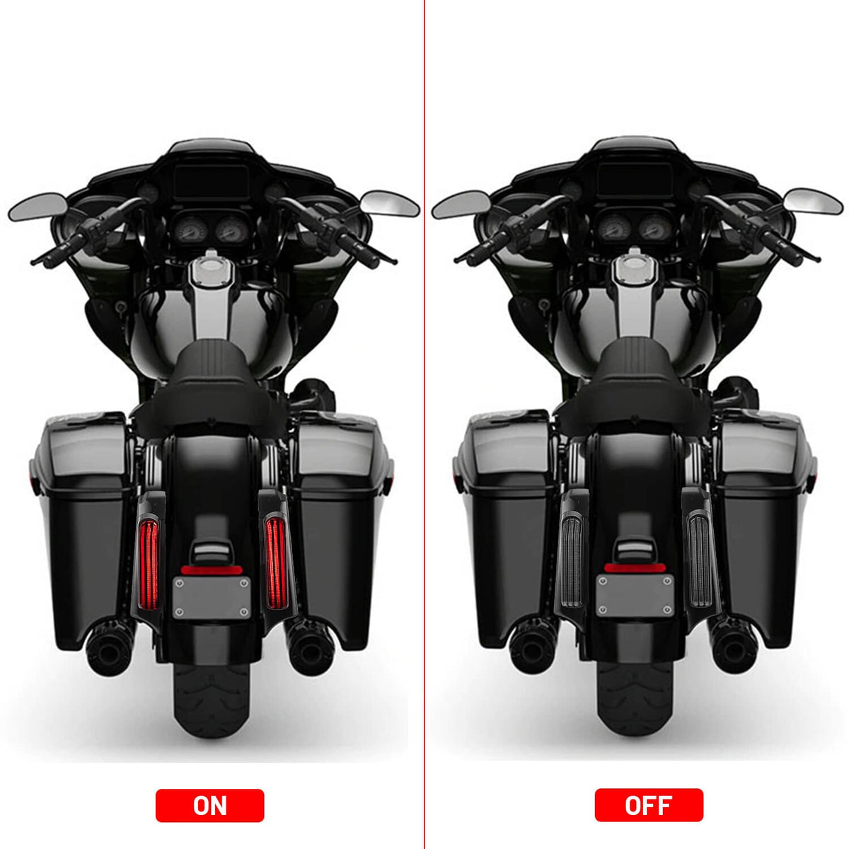 Solidspare ABS Rear Fender Fascia LED Running Light For Harley Electra Road Glide FLH 2014+