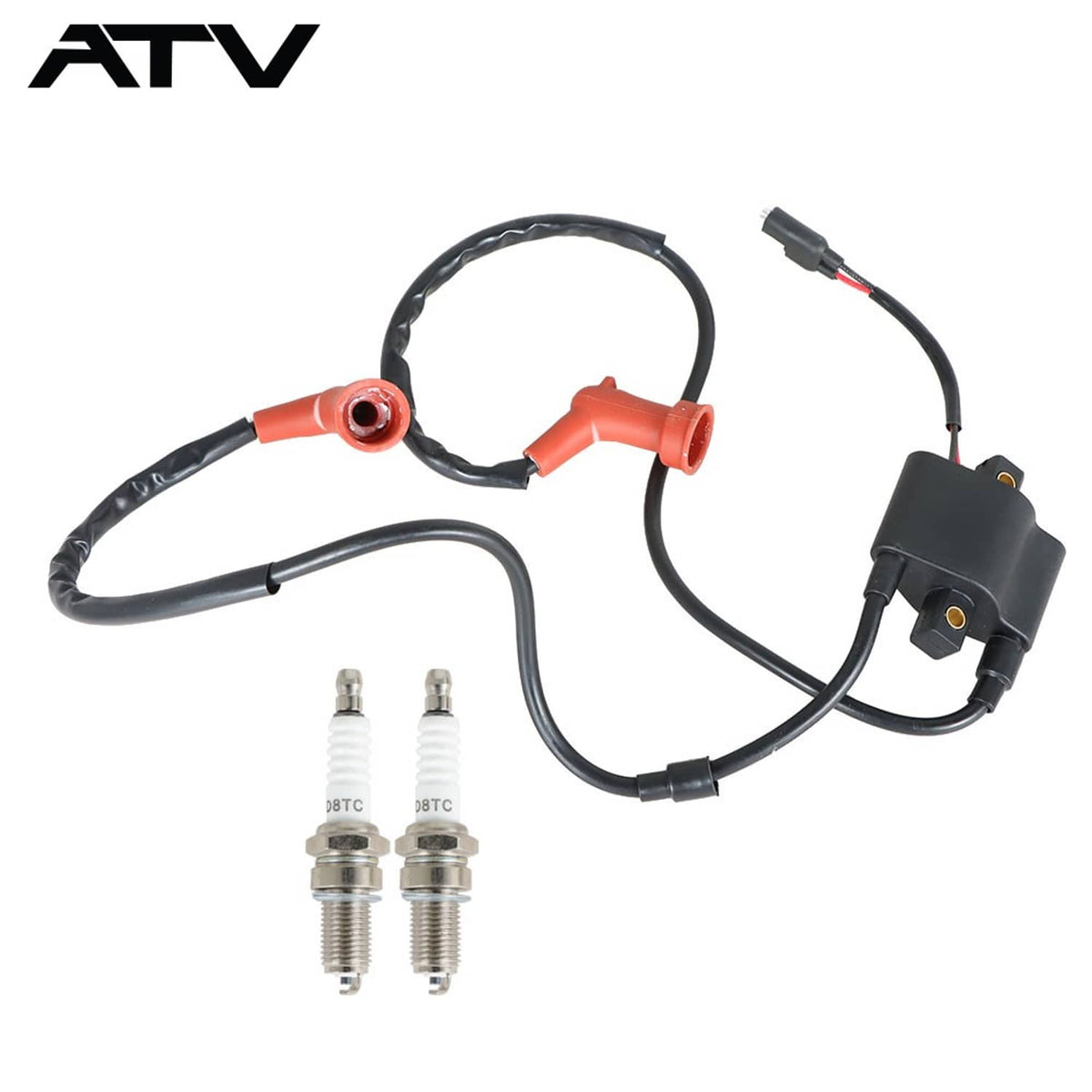 Solidspare Ignition Coil Spark Plug + Cap For Polaris Sportsman 600 04-05 Sportsman 700 06