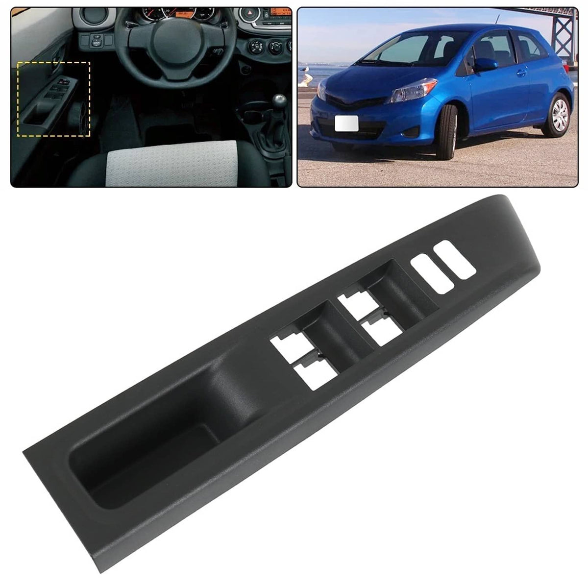Solidspare Left Driver Door Window Switch Bezel Trim Panel Cover For Toyota Yaris 2012-2014