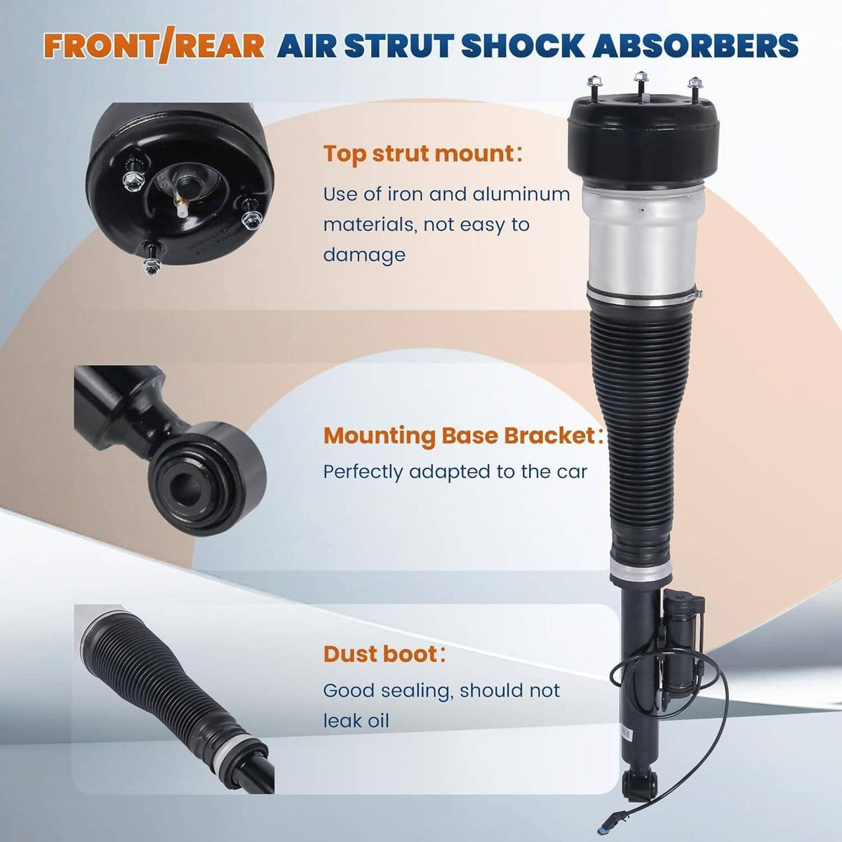 Solidspare Rear Left Air Suspension Strut For Mercedes-Benz S350 S550 CL550 With Airmatic