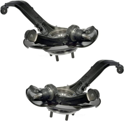 Solidspare New Front Steering Knuckles & Wheel Hub Bearings for 2009-2012 Honda Accord TSX