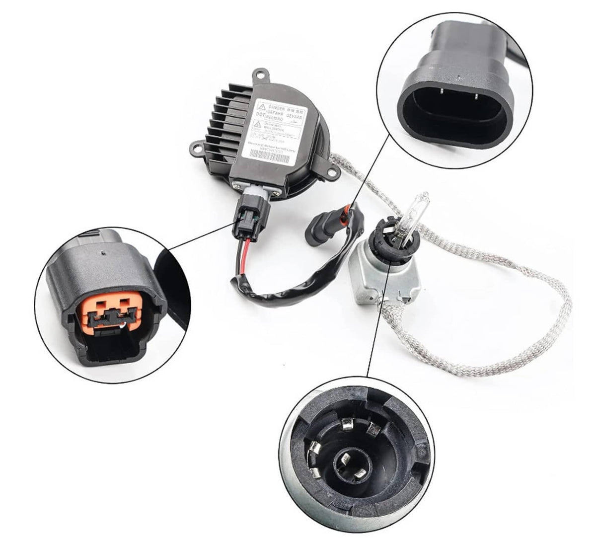 Solidspare HID Xenon Headlight Ballast w/ Igniter Cord Bulb For Nissan Infiniti 28474-89904