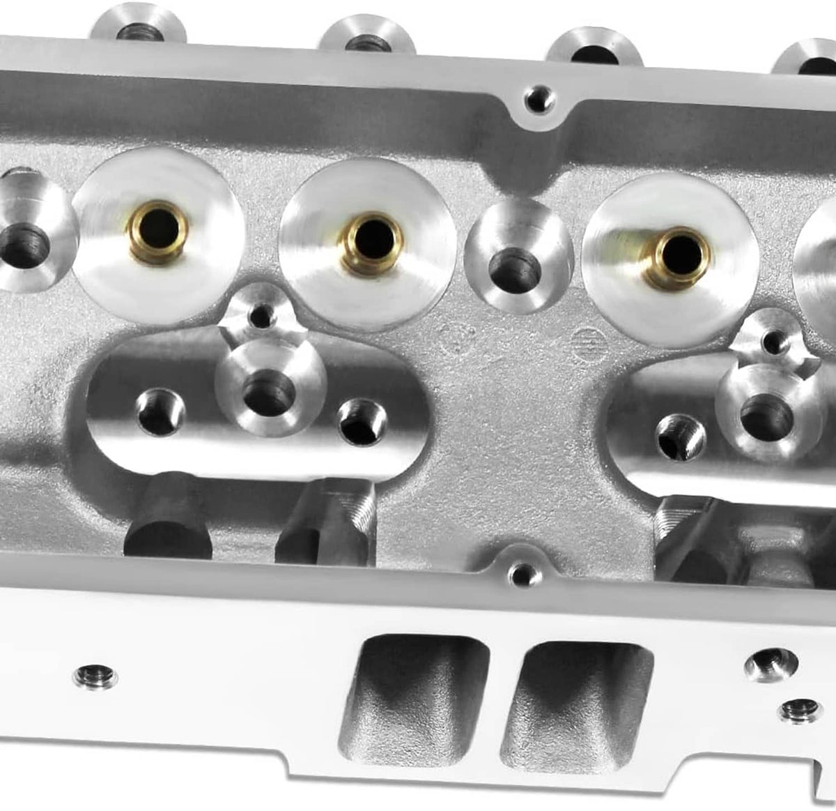 Solidspare 1 Pair For Chevy SBC 283 302 350 400 Bare Cylinder Heads 205cc/64cc Angle Plug