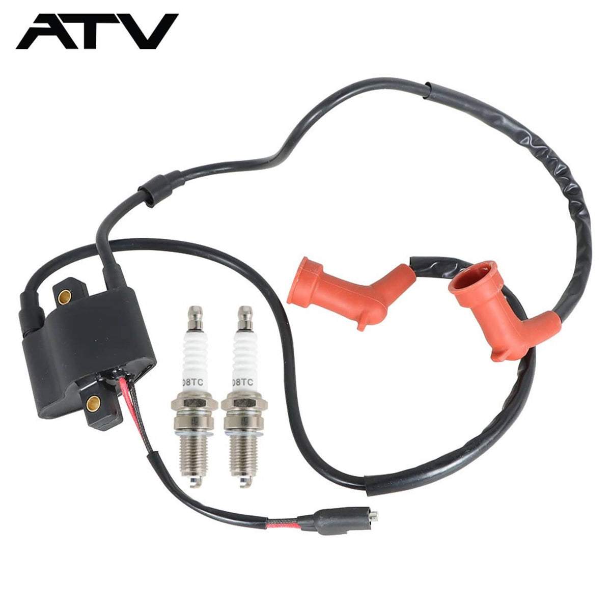 Solidspare Ignition Coil Spark Plug + Cap For Polaris Sportsman 600 04-05 Sportsman 700 06