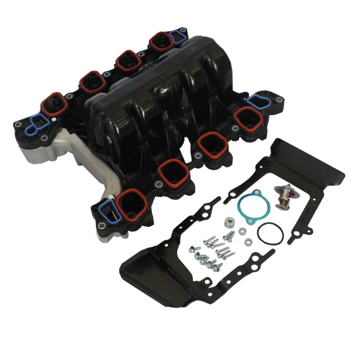 Solidspare Engine Intake Manifold w/ Thermostat & Gaskets For Ford Lincoln Mercury 4.6L V8