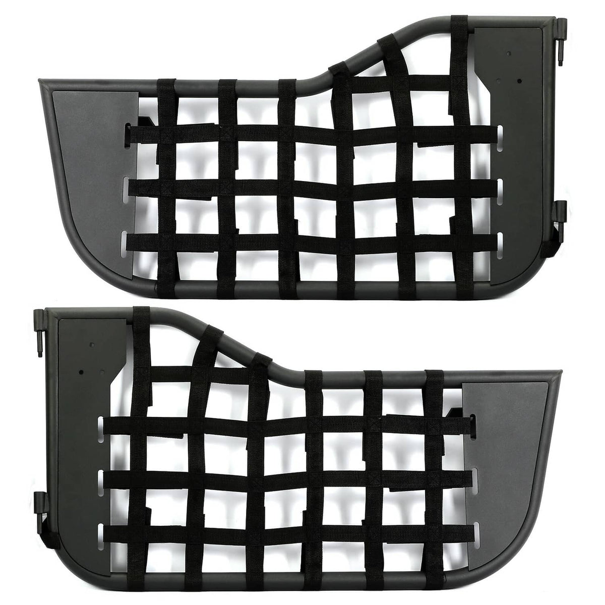 Solid Spare Black Tubular Trail Door With Side Mirror For 1976-1995 Jeep CJ7/YJ Wrangler 2DR