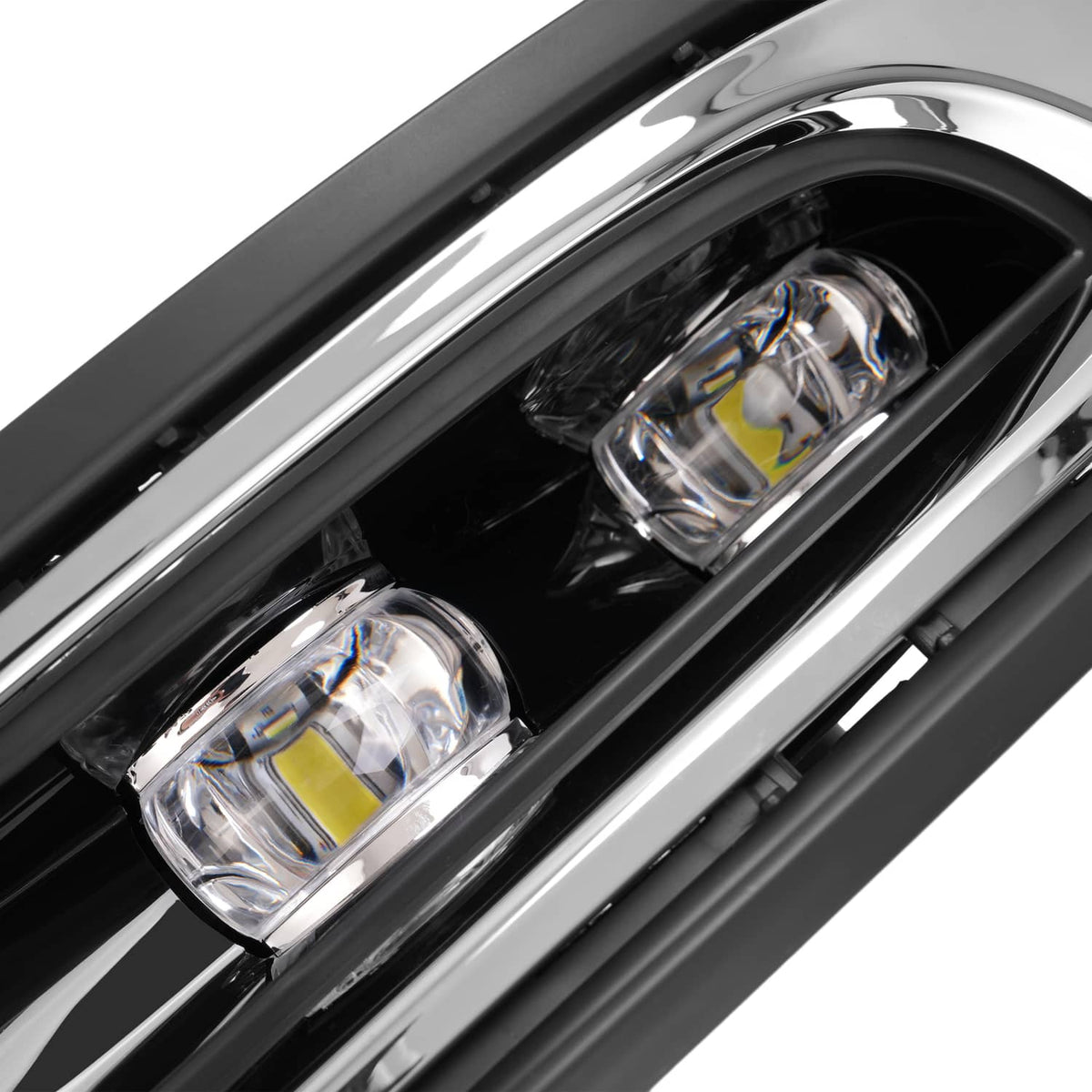 Solid Spare Pair LED Chrome Fog Lights Driver Passenger Side For Chrysler 300 2015-2024 2021