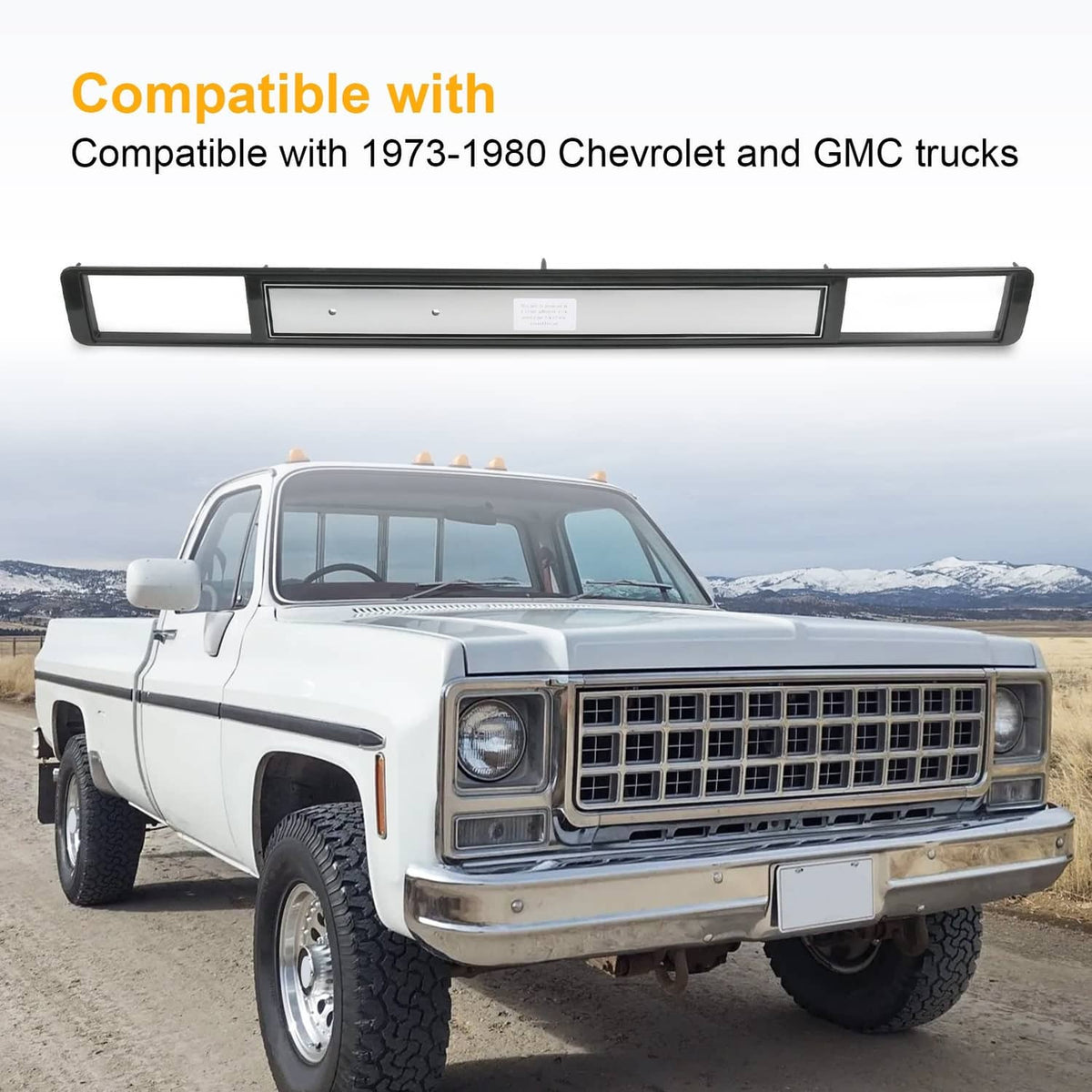 Solidspare BRUSHED ALUMINUM DASH TRIM MOLDING FOR CHEVROLET GMC C10 TRUCK BLAZER 1973-1980