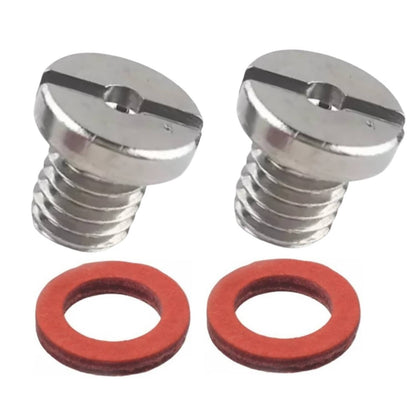 Solid Spare 2x Slot Head Drain Fill Plug Screw & Gasket Kit for Yamaha Outboards Lower Unit
