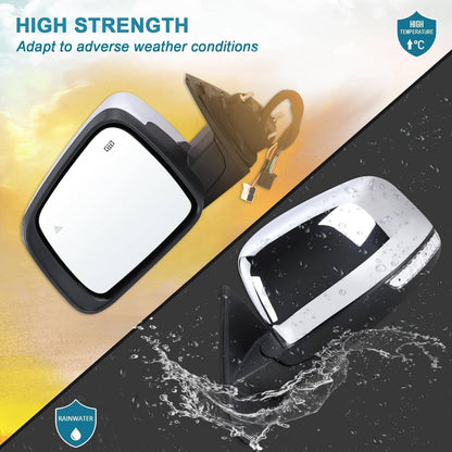 Solidspare Driver Side Mirror w/Manual Folding Blind Spot For 2011-2022 Jeep Grand Cherokee