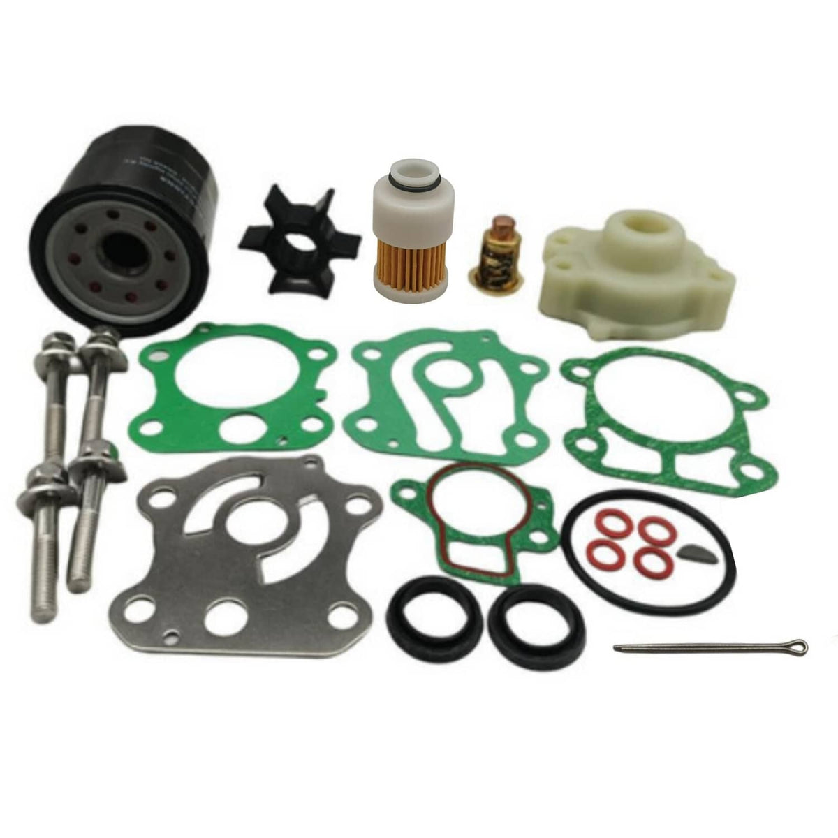 Solid Spare Maintenance Service Kit For Yamaha 4-Stroke 50HP F50B Outboard w/Oil Fuel Filter