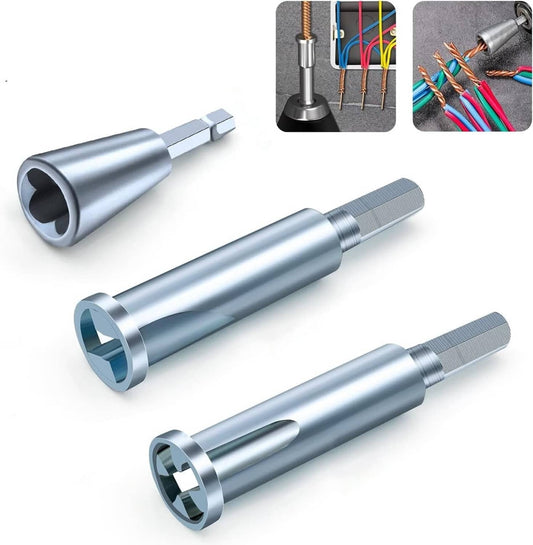 Solid Spare Wire Stripping&Twisting Tool Electrical Drill Wire Stripper Cable Nut Twister S