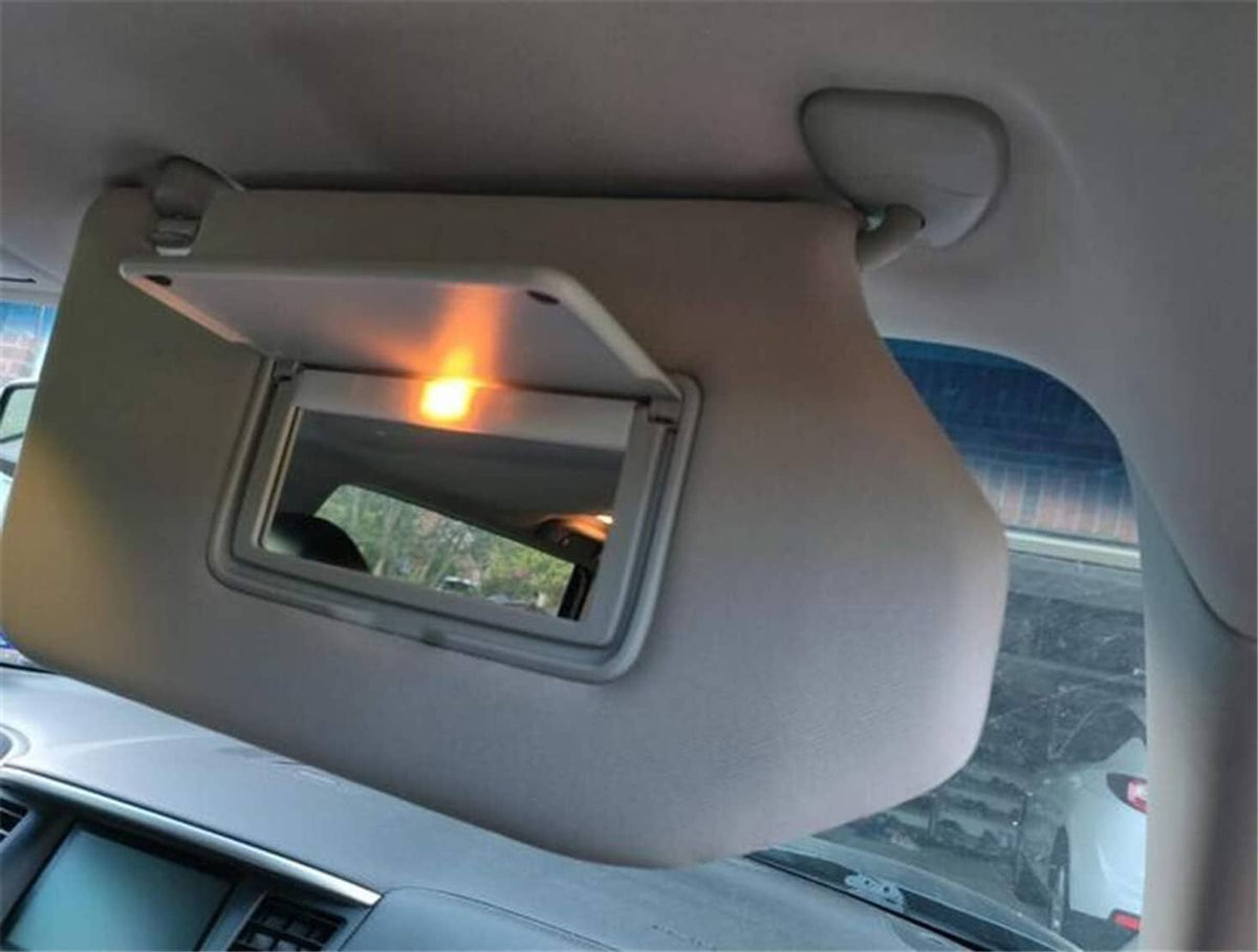 Solidspare Right Passenger Sun Visor with Lamp for 2013-2018 Nissan Pathfinder QX60 Grey