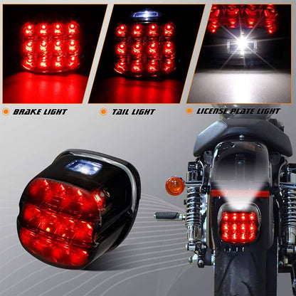 Solidspare Led Rear Tail Light Brake Smoke for Harley Touring Glide Dyna Softail Sportster
