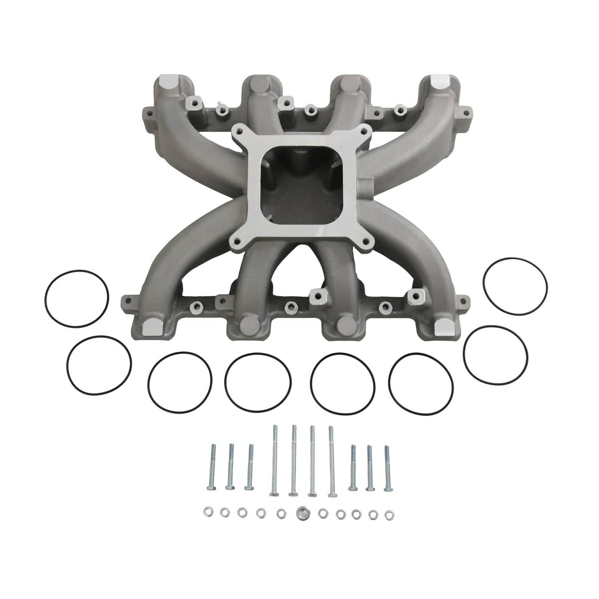 Solidspare Intake Manifold w/ Gasket Single Plane Mid-Rise For GM LS1 LS2 LS6 2500-7000