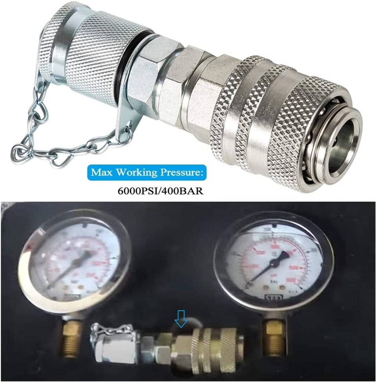 Solid Spare Hydraulic Pressure Test Coupling Kit Connecting Quick for PD Series Coupler
