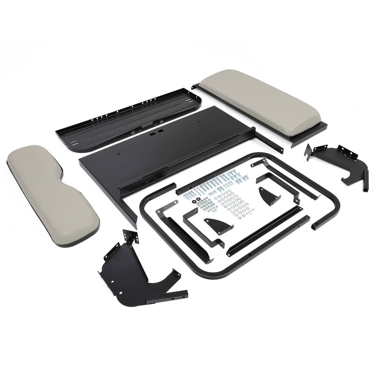 Solidspare Golf Cart Rear Flip Seat Kit Back Seat For Yamaha G14 G16 G19 G22 Gray