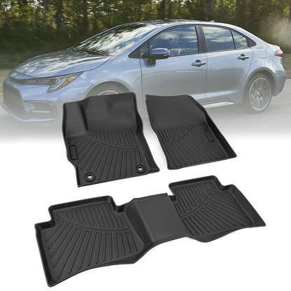 Solidspare 3Pcs Replacement Floor Mats Set For Toyota Corolla Sedan 2020-2026 3D Molded