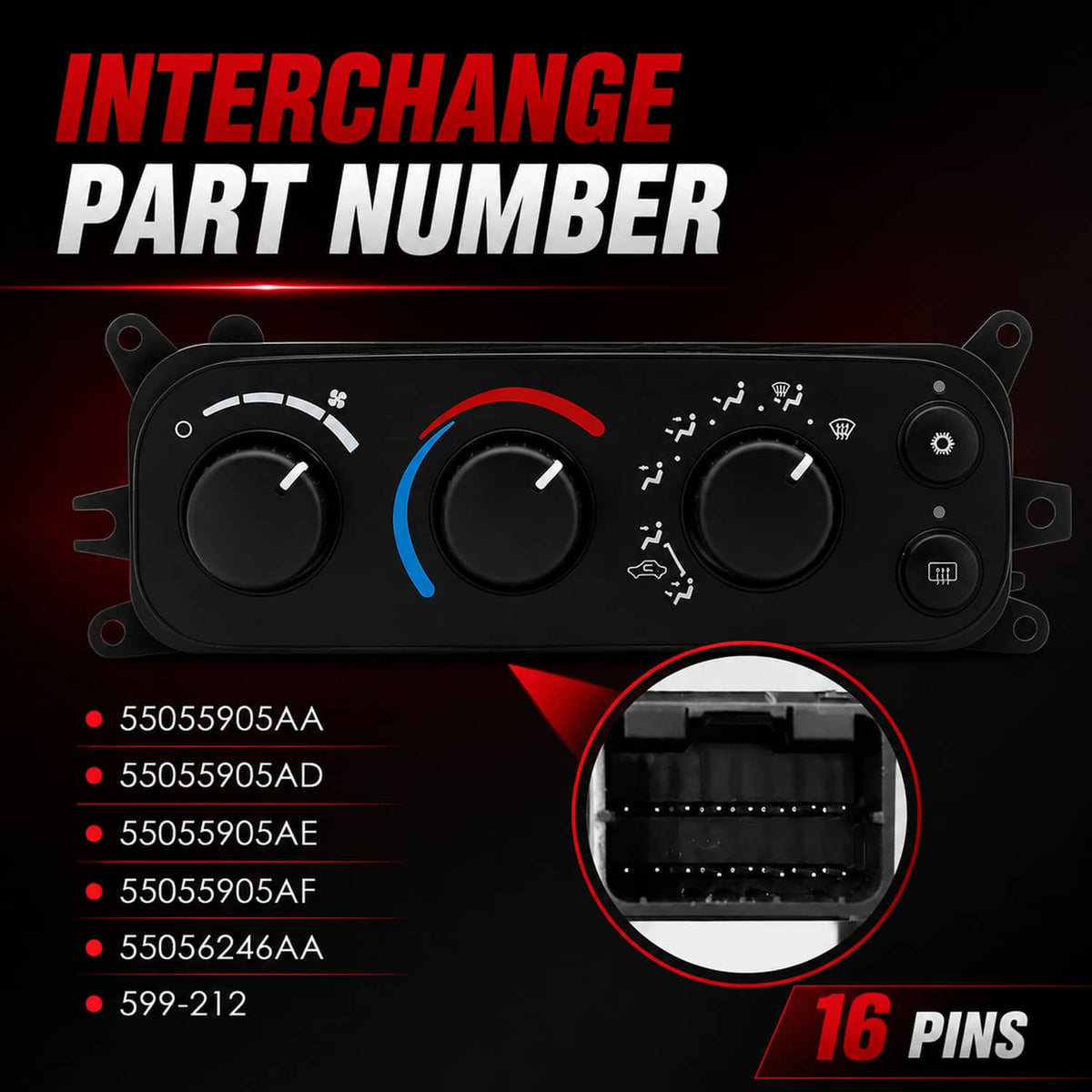 Solidspare New A/C Heater Climate Control Module For 02-05 Dodge Ram 1500 2500 3500 599-212