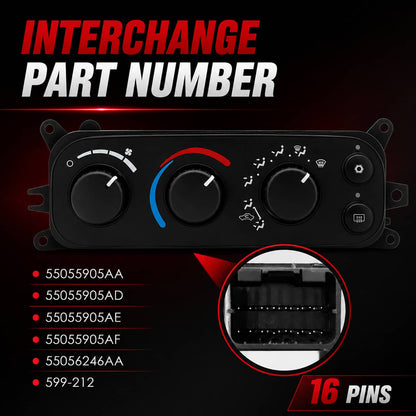 Solidspare New A/C Heater Climate Control Module For 02-05 Dodge Ram 1500 2500 3500 599-212