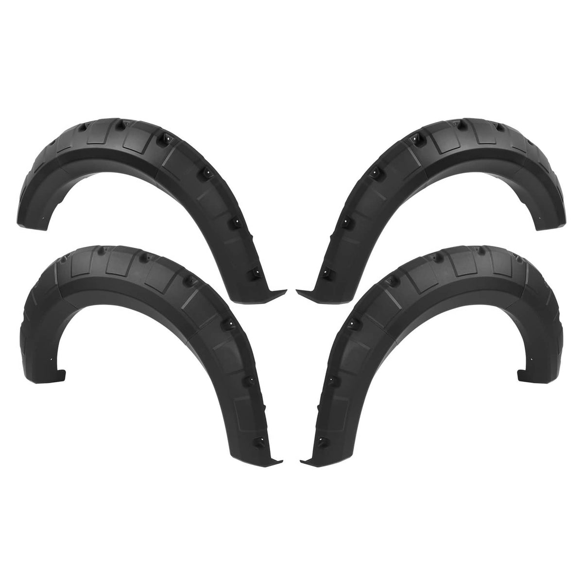 Solid Spare [4PCS] Pocket Riveted Wheel Fender Flare For 2009-2014 Ford F150 F-150 Styleside