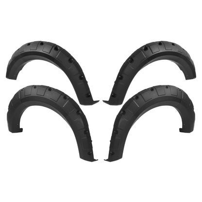 Solid Spare [4PCS] Pocket Riveted Wheel Fender Flare For 2009-2014 Ford F150 F-150 Styleside