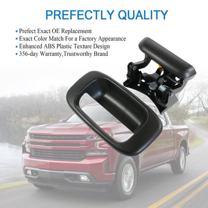 Solidspare New Tailgate Handle w/ Bezel & Clips Fits 1999-2007 Chevy Silverado GMC Sierra