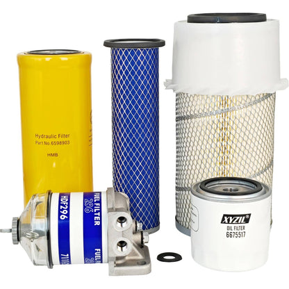 Solid Spare Maintenance Filter Kit Fit for Bobcat 1213 Wheel Loader Outer Inner Oil Fuel HYD