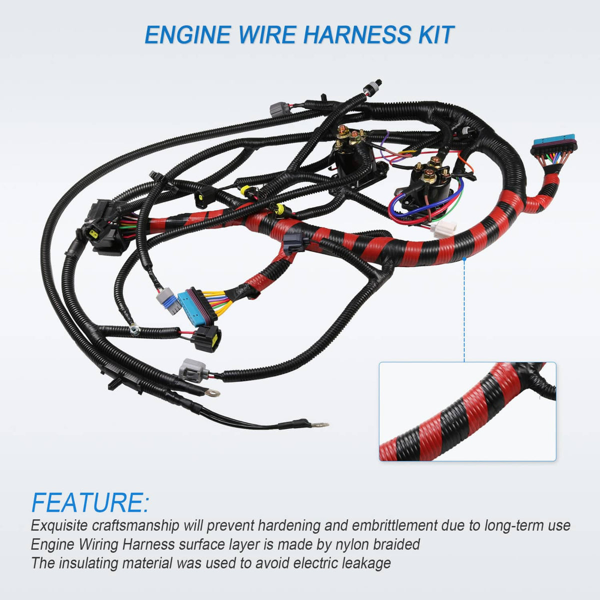 Solidspare Engine Wiring Harness W/O Calif For 99-01 F350 F250 Powerstroke Diesel Auto 7.3L