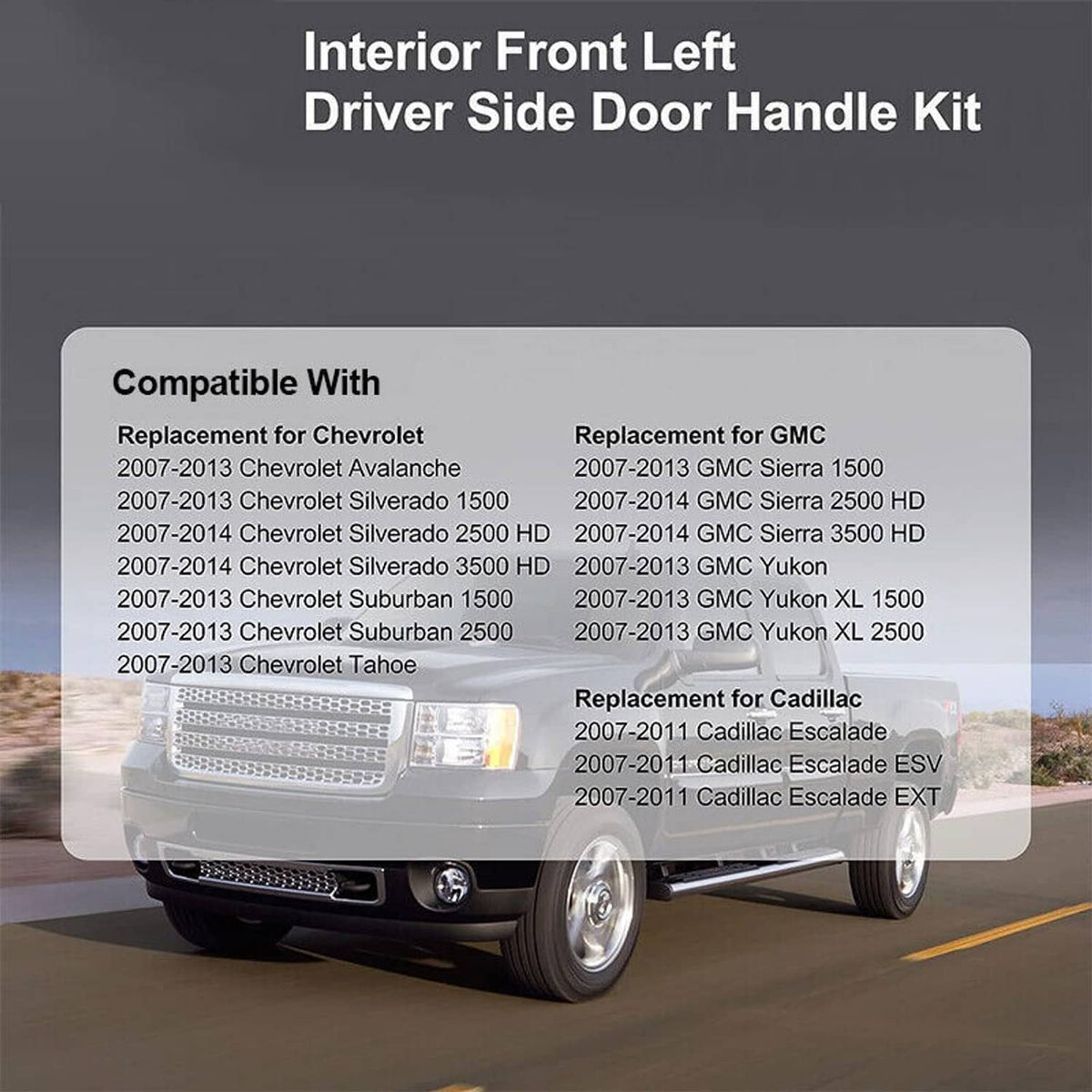 Solidspare Driver Interior Inside Door Handle Repair Kit For 2007-13 Chevy Sierra Silverado