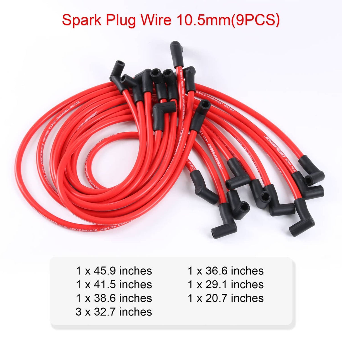 Solidspare JDMSPEED High Performance Plug Wires SBC BBC HEI 2350 383 454 Electronic 10.5MM