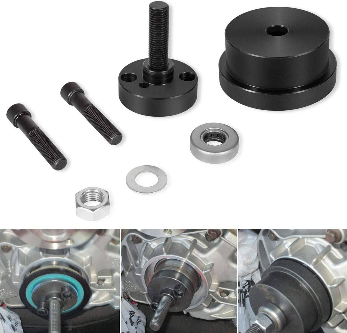 Solid Spare Crankshaft Front & Rear Seal Installer Tool for Ford 4.5L,6.0L,6.4L Powerstroke