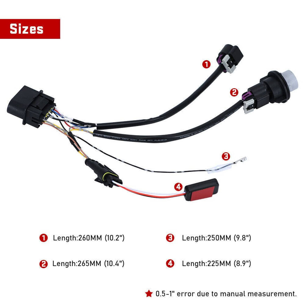 Solidspare 2x Projector Headlights Conversion Wire Harness For 13-18 Ram 1500 2500 3500 6.7