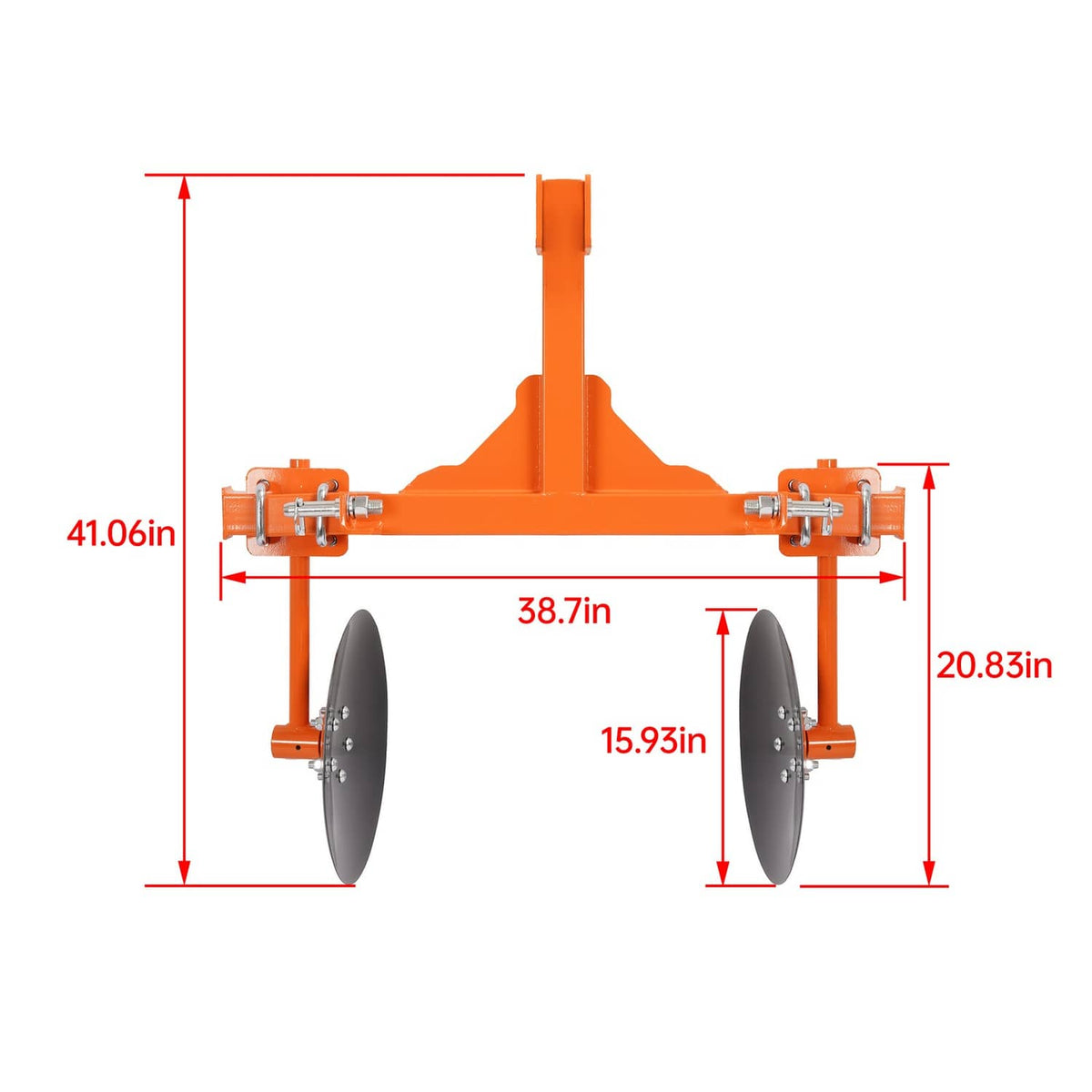 Solidspare 48" Adjustable Disc Bedder Disc Harrow For Cat 1 Tractors Steel 3 Point