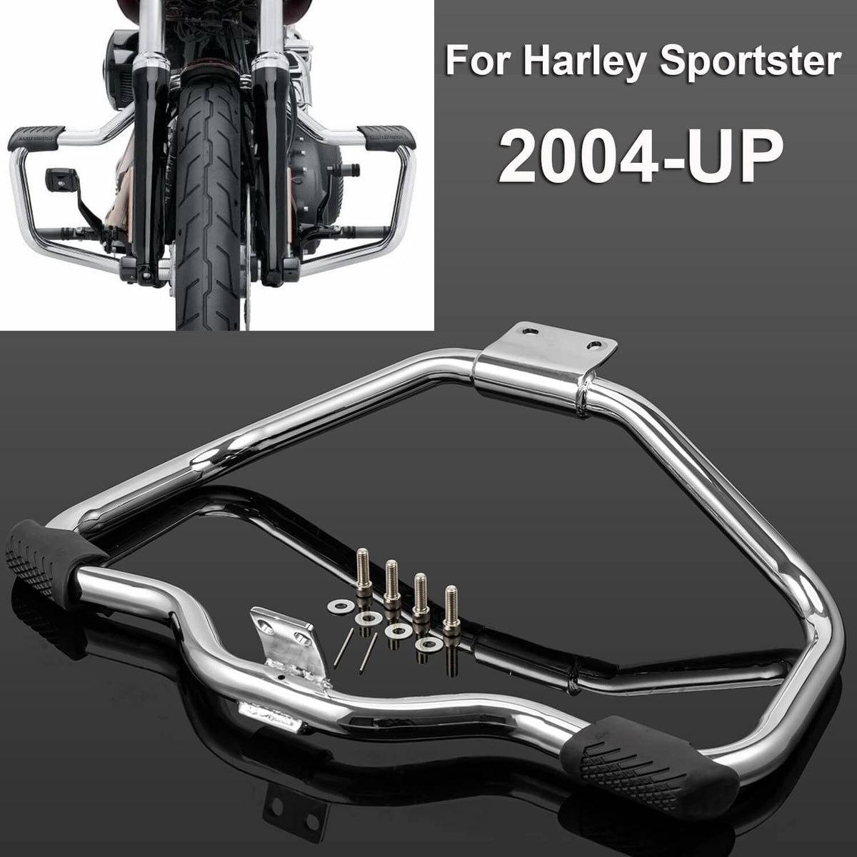 Solidspare 1 1/4 inch Engine Guard Highway Crash Bar For Harley Sportster Iron 1200 883 XL