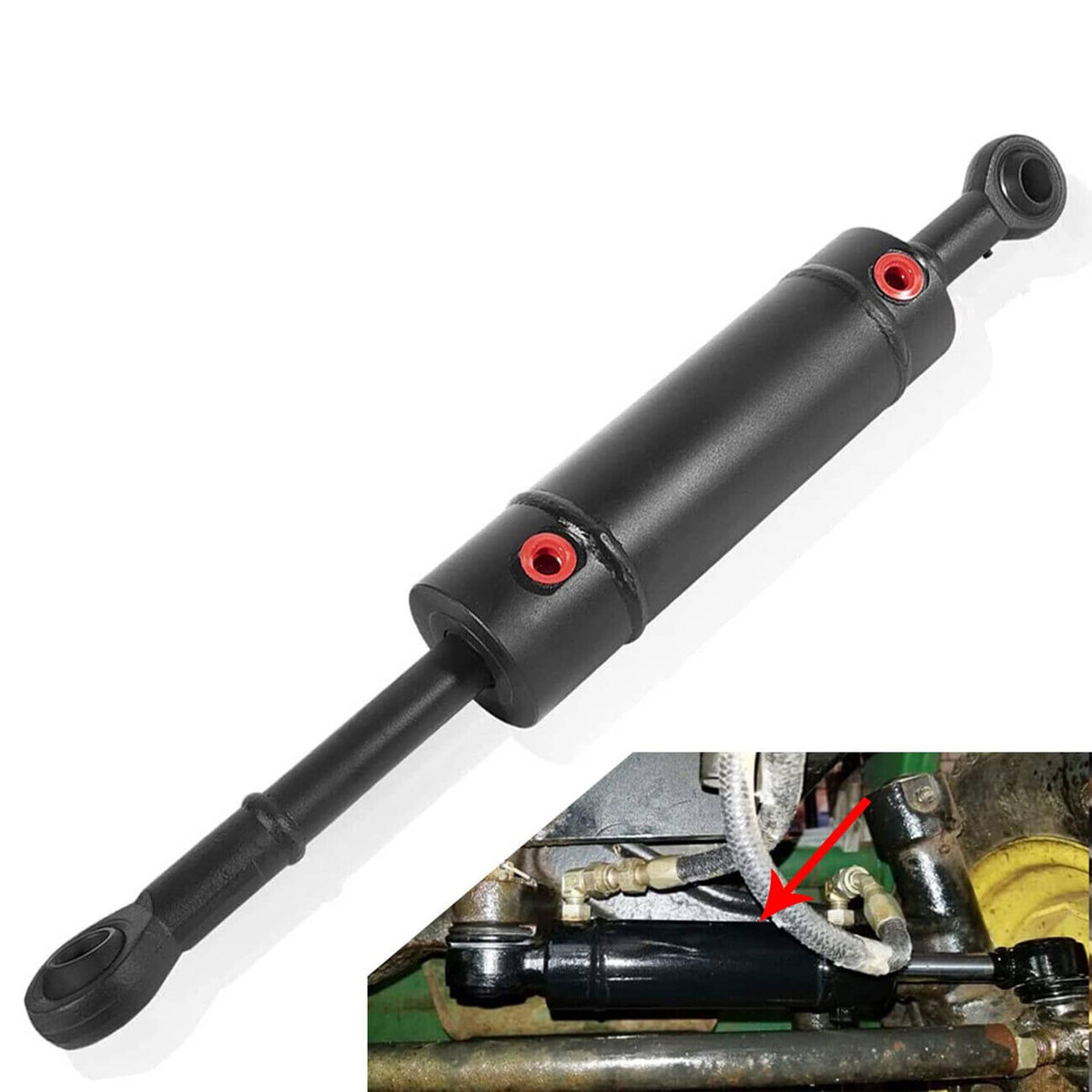 Solid Spare Hydraulic Steering Cylinder For John Deere 322 332 318 AM108777 AM39310 AM105769