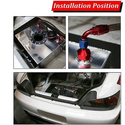Solidspare 2.5 Gallon Aluminum Racing Drift Fuel Cell Gas Tank & Level Sender Universal
