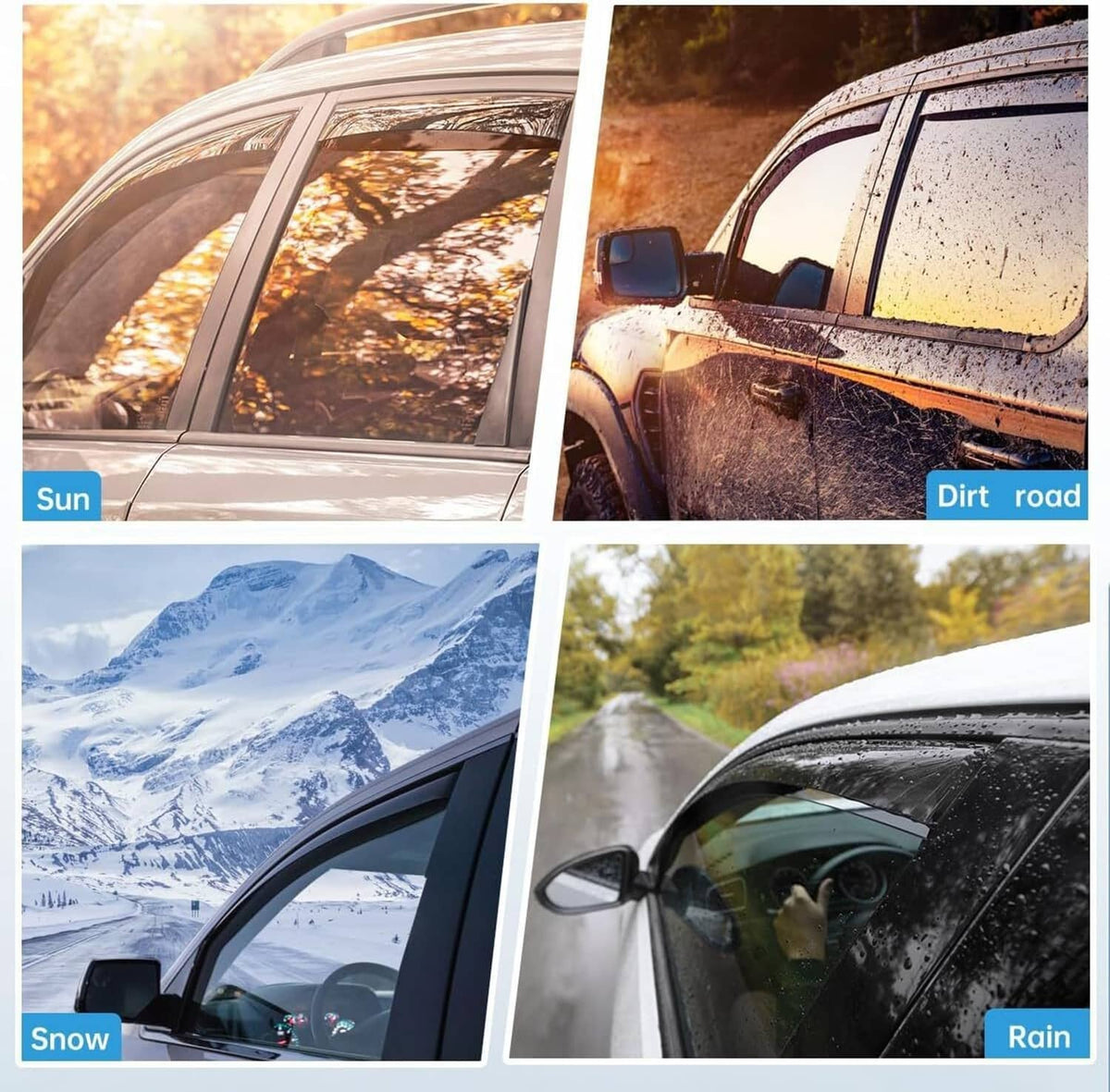 Solidspare New For 18-24 8th Gen Toyota Camry JDM 3D Mugen Style Window Visors Rain Guards