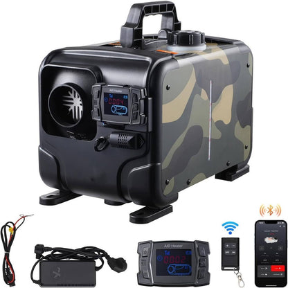 Solidspare 8KW Diesel Air Heater All in one 12V/24V 110V Bluetooth APP Remote Control Car