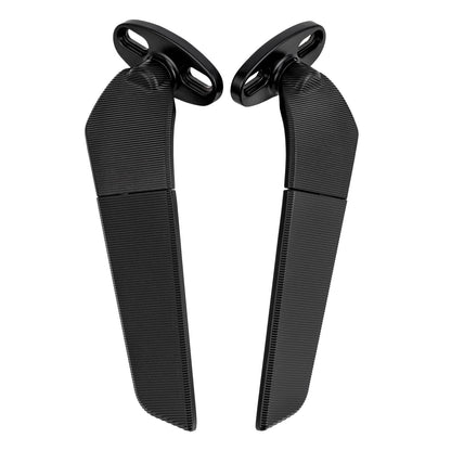Solidspare Upgrade Adjustable Rearview Wind Wing Mirrors For Kawasaki NINJA ZX6R 2001-2004