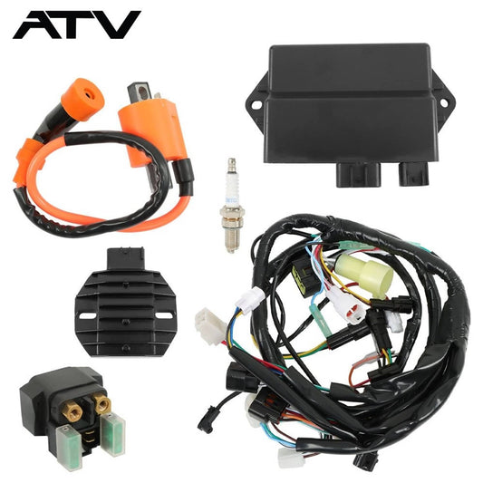 Solidspare For Yamaha Raptor YFM350R Wire Harness CDI Ignition Coil Regulator Relay 2004-13