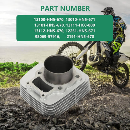 Solidspare Cylinder Piston Gaskets Top End Rebuild Kit For 2000-2006 Honda Rancher TRX350