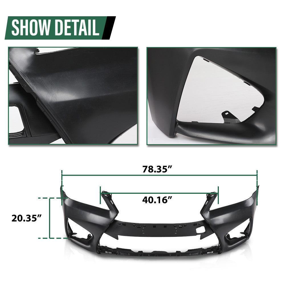 Solid Spare Fit For 2013-2015 Lexus GS GS350 GS450 Conversion to 16+ GS F Front Bumper Kit
